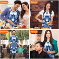 thumbnail image 4 of Indigo Tie Dye Snowflake Apron-Garden Aprons for Women with Pockets-Cotton Linen Waterproof Kitchen Cooking Gardening Aprons Adjustable for Kitchen,Cooking,BBQ and Salon 33x27 Inch, 4 of 7