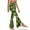 Avocado Leaf Flower Green, variant on Women's Flared Leggings Buttery Soft Flared Pants High-Waisted Bell Bottom Pants Tummy Control Workout Leggings for Girls Flared Yoga Pants, M, Sparkling Mermaid Scales Print Blue