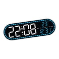 thumbnail image 1 of Reloj despertador digital con fecha, hora y semana, de mesa, números grandes, rectangular, LED Luz azul, 1 of 8