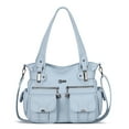 thumbnail image 1 of KL928 Women Large Purses Multi-Pocket Handbags PU Leather Tote Bag, 1 of 5