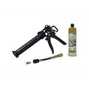 LEAKFINDER LF0810 BIGEZ Air Conditioning Refrigerant Leak Detection Injection Kit - 8oz AC Leak Detector Dye, Caulking Gun Injector, R134A Hose Coupler, A