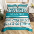 thumbnail image 2 of 2024 Paddle Duvet Cover Set Rustic Farmhouse Bedding Set Polyester Lake House Wooden Stripe Comforter Cover l Lake Quilt Cover, 2 of 7