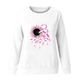 thumbnail image 4 of CLOISE Cancer Sweatshirt Women Breast Cancer Awareness Sweatshirt Floral Ribbon Pink Crewneck Long Sleeve Shirts Cancer Fight Blouses Comfy Pullover Tops Fall Clothes White 2XL, 4 of 4