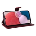thumbnail image 3 of Compatible with Samsung Galaxy A32 4G Case, Premium Leather Wallet Book Case Magnetic Flip RFID Blocking Credit Card Holder Kickstand with Wrist Strap Shock Absorbing Case, Winered, 3 of 13