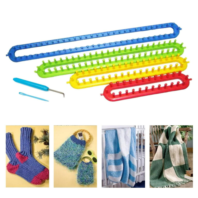 Colorful Dense Teeth Plastic Crochet Braider Long Knitting Loom Set With  Hook And Needle Kit 4 Sizes Available 230729 From Xuan10, $9.43