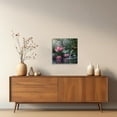 thumbnail image 3 of ZHONGYUTONG Zen Canvas Wall Art Lotus Flower Picture Prints Pink Water Lily Nature Spa Painting Spiritual Artwork for Meditation Room Decor Framed (18.00" x 18.00"), 3 of 6