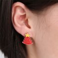 thumbnail image 4 of Pendientes de Navidad de dibujos animados de moda para mujer Pendientes de campana de Santa Wmkox8yi sjalhkljlk4529, 4 of 4