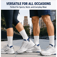 thumbnail image 2 of Dress Socks for Men & Women 6 Pairs, Thin Crew Socks, Business Casual, Soft Comfortable Everyday, Size 7-8.5, 2 of 5