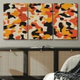 thumbnail image 2 of PixonSign Canvas Print Wall Art Set Orange, Black, Red & Tan Camouflage Display Abstract Patterns Digital Art Modern Art Chic Urban Multicolor Ultra for Living Room, Bedroom, Office - 16"x24"x3, 2 of 5
