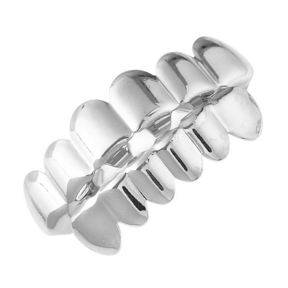 Necvior Removable Grillzs Set Stylish Top and Bottom Tooth Caps Fashion Teeth Accessories for Party Enthusiasts