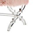 thumbnail image 6 of Erika Rose Faux Fur Bench - Acrylic X-Legs, 6 of 8