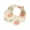 Peach, variant on Adjustable Petal Pattern Burp Cloth Easy to Clean & Feeding Bibs Bandana Bibs Suitable for Newborns