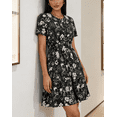 thumbnail image 2 of PRETTYGARDEN Women's V-Neck Mini Dress， Fashionable and graduation ball gown，Wedding guest dress, 2 of 7