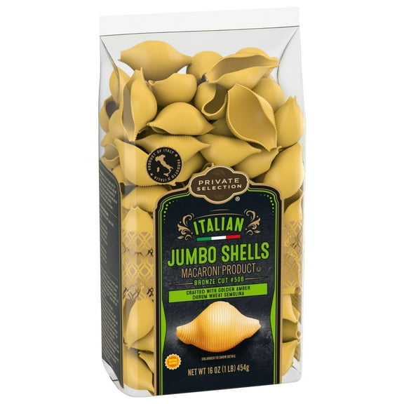 Private Selection Italian Bronze Cut Jumbo Shells Pasta, 16 oz - 2 Pack
