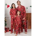 thumbnail image 2 of 2Pcs Family Matching Christmas Pajamas Sets Silk Satin Clothes Parent-Child Cute Print Sleepwear Pjs For Couples/Women/Men/Kids, 2 of 8