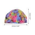 thumbnail image 4 of Gorro de Natación de Patrón Floral de Elasticidad Única 1 Pc 5.91"x9.25" Rosa Azul Amarillo, 4 of 6