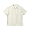 thumbnail image 4 of Dxzfnsa Shirts for Men Loose Lightweight Button Down Short Sleeve Shirts Summer Men's Casual Cotton Lapel Collar Solid Color Beach Shirts, 4 of 7
