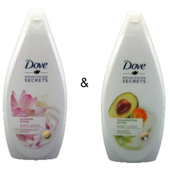 Body Wash Glowing Ritual 500 by Dove & Body Wash Invigo Ritual 500 by Dove