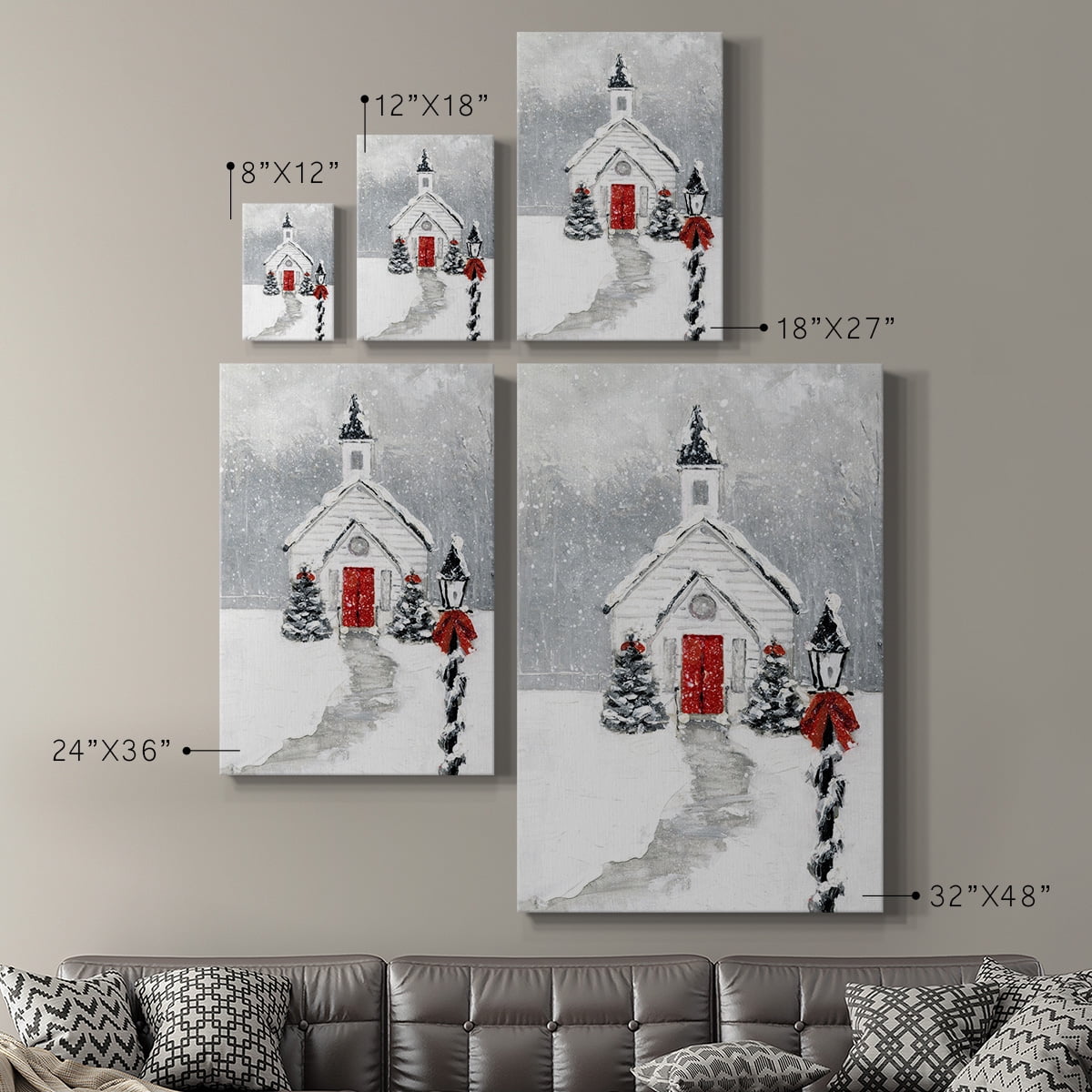 Wexford Home 12X18 Soft Silent Night Premium Gallery Wrapped Canvas - Ready to Hang