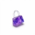 thumbnail image 2 of Squishy Stress Toy with Beaded Handle Purse Shape and Glitter, Single Piece, Purple, for Girls, Toy, 2 of 3