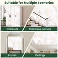 thumbnail image 6 of Peel and Stick Wallpaper Canvas Modern Boho Beige White Decorative Repeated Leaves Hexagonal Layout Modern Art Wall Mural Decor Self Adhesive and Removable 100in x 144in, 6 of 7