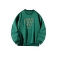 thumbnail image 3 of Sudadera de cuello redondo para mujer, suéteres de cuello redondo de moda de invierno para pesca deportiva Verde, 3 of 7
