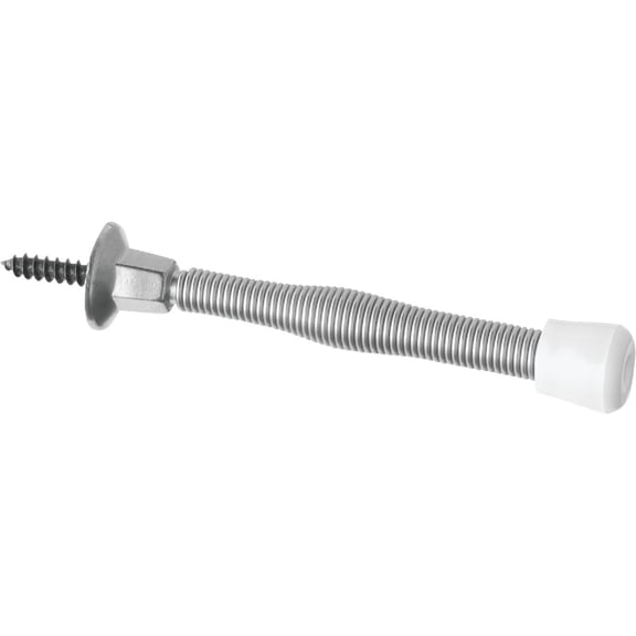 National Hardware Satin Nickel Spring Door Stop with Fastener N830-112
