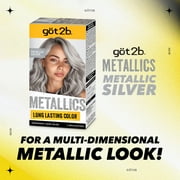 got2b Metallics Permanent Hair Dye, M71 Metallics Silver, Hair Color for Women & Men, 1 Kit