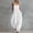 #0227-White, variant on Women Button Down Cotton Jumpsuits Plain Strap Sleeveless Casual Wide Legs Rompers Loose Overall with Pockets