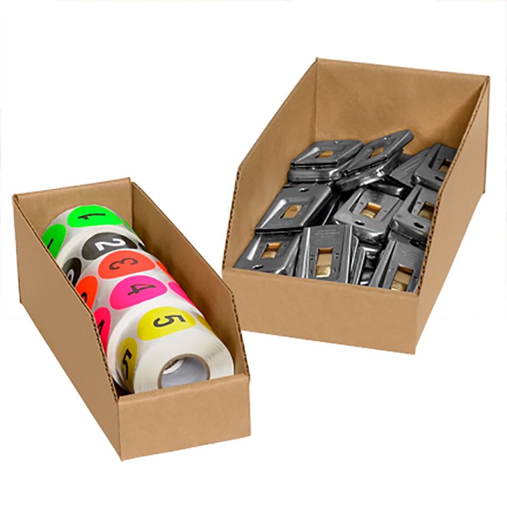 50-6" x 24" x 4 1/2" Corrugated Cardboard Open Top Storage Parts Bin Bins Boxes 