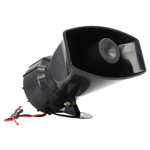 Sirena de 130 dB, bocina de alarma de alta potencia de 60 W, dispositivo de advertencia para interiores y exteriores para sistemas de seguridad de 12 V CC.
