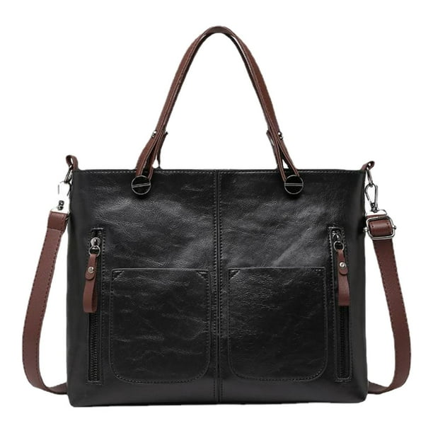 Bolso de hombro para mujer, regalos de moda, bolso cruzado informal para fiesta, trabajo al aire libre Negro