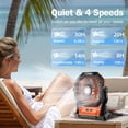 thumbnail image 3 of Ventilador de camping ROSHOPI recargable de 20000 mAh con luz LED naranja, 3 of 9