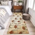 thumbnail image 4 of 2'x6' Rug Runners for Hallways Kitchen, Desert Sand Camel Non Slip Entryway Beside Floor Carpet Runner, Summer Tropical Animals Vintage Beige Laundry Room Bedroom Throw Rugs Mat for Family Pet, 4 of 8