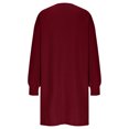 thumbnail image 5 of Dresses for Women Solid Color Casual Long Sleeved V-neck Side Pocket Casual Fashion Dress Floral Vocation Beach Sundress, 5 of 6