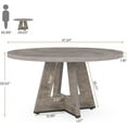 thumbnail image 2 of Tribesigns 47-Inch Round Wooden Conference Table for 4-6 People, Modern Meeting Room Table with Thick Tabletop, Wood Base, and Adjustable Foot Pads, Brown, 2 of 6