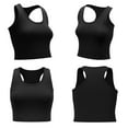thumbnail image 2 of SlimPro 4 Pieces Basic Crop Tank Tops Sleeveless Racerback Crop Sport Top for Women, 2 of 5
