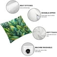 thumbnail image 4 of GOSMITH Green Banana Leaves Farmhouse Décor Colorful Tropical Leaves Decorative High-Quality 2-Piece Plush Pillowcase Set White, 4 of 6