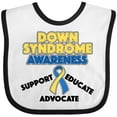 thumbnail image 3 of Inktastic Down Syndrome Awareness Support, Educate, Advocate Boys or Girls Baby Bib, 3 of 4