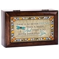 thumbnail image 2 of Cottage Garden No Better Friend Sister Amber Earth Tone Jewelry Music Box Plays Amazing Grace, 2 of 2