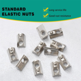 thumbnail image 3 of 100 Pcs Écrous en T Série 4040 M8 Demi-Rouleau en Ressort Fil Argenté Ressort Acier au Carbone Norme Européenne Écrous en T, 3 of 6