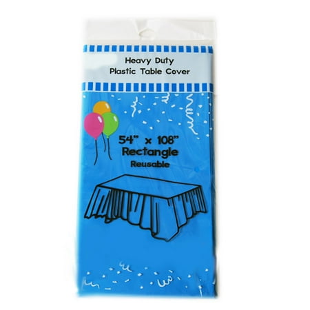 

(4-12 Packs)Premium Heavy Duty Plastic Table Covers ( Resusable)