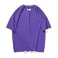 thumbnail image 3 of Kedxroy T-Shirt for Boys Short Sleeve Plain Cotton Classic Summer Casual Stripe(Purple,6-7), 3 of 3