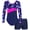 Fairy Navy, variant on Girls 2Pcs Long Sleeve Gymnastics Dance Outfit Leotard with Shorts Biketard Unitard Tracksuit Fairy Navy 12