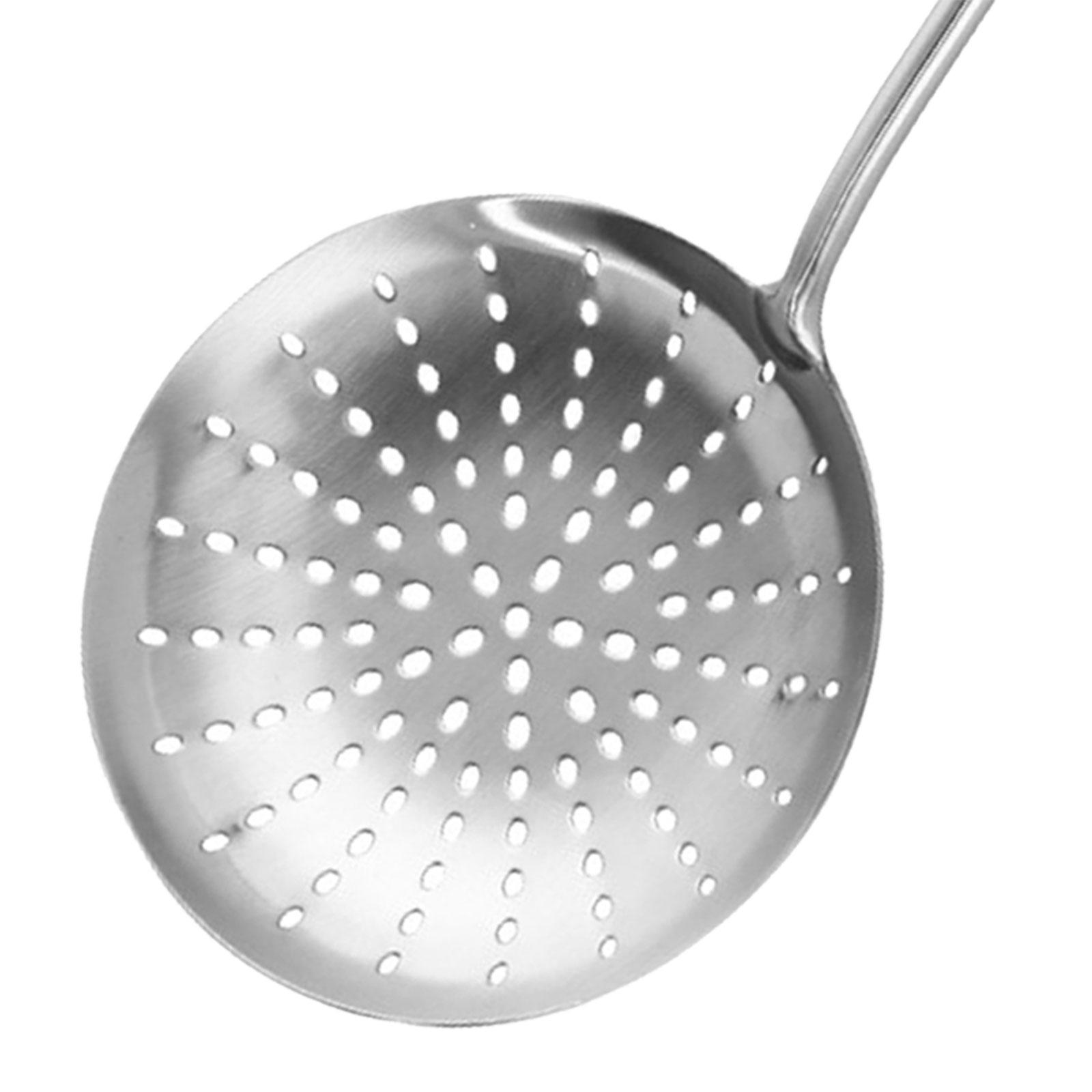Skimmer Slotted Spoon Stainless Steel Deep Frying Skimmer Spoon for Scooping - image 4 of 9