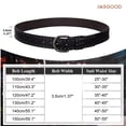 thumbnail image 6 of Women Leather Rivets Belts Black Studded Leather Belt for Music Festival, 6 of 9