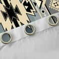 thumbnail image 4 of Homewish Southwestern Aztec Geometric Blackout Curtains Set of 2 (52x84 Each),Retro Rhombus Stripe Window Curtains,Gray Beige Teal Curtains and Drapes For Boys Kids,Microfiber Bedroom Decor, 4 of 6