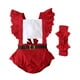 thumbnail image 2 of Mono mono,Traje de Papá Noel para bebé Mono navideño para bebé,Pañuelo en la cabeza con lazo,mono infantil,mameluco,ropa,Recién Nacido Niño Niña Trajes De Navidad Mono Bebé,Mono para 80, 2 of 9