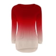 thumbnail image 5 of VISALY Pullover Crewneck Sweaters Oversized Sweaters Loose Fluffy Fuzzy Pullover Long Sleeve Jumper Sweaters Long Sweatshirts Tunic Tops with Pockets Football Sweatshirts Tops Trendy Tops Red Xxl, 5 of 5