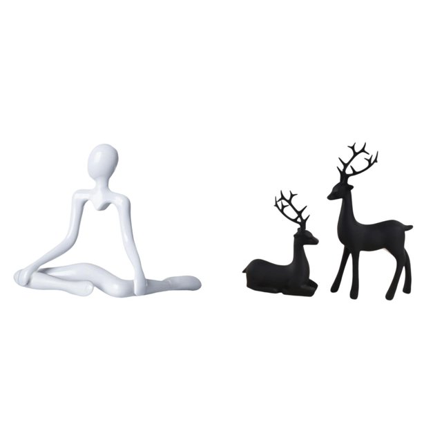 Escultura abstracta de reno pensador, figura creativa de resina, adorno decorativo único para dormitorio, sala de estar, entrada, regalo de inauguraci